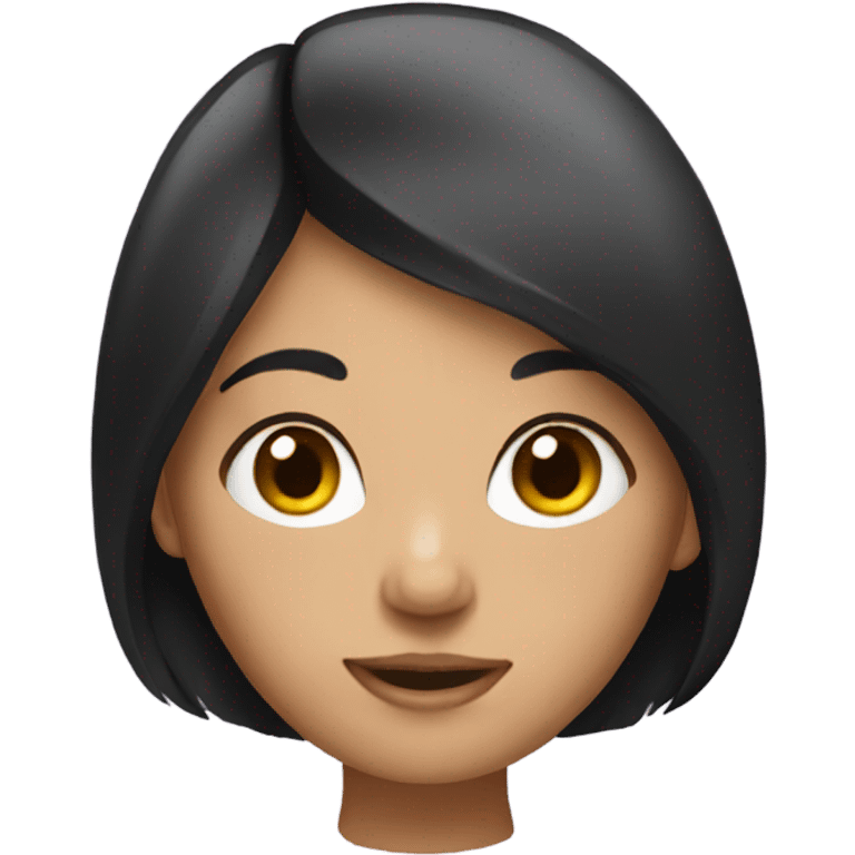 Girl with short dark hair emoji