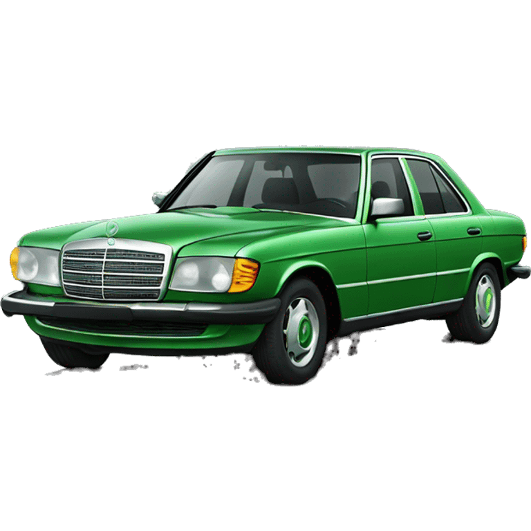 green Mercedes benz  emoji