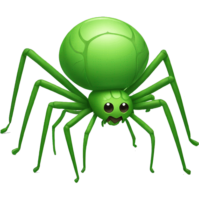 big green spider with long legs emoji