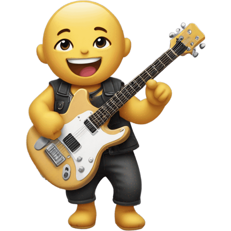 Baby playing rock guitar emoji