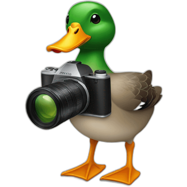 Duck with a camera emoji