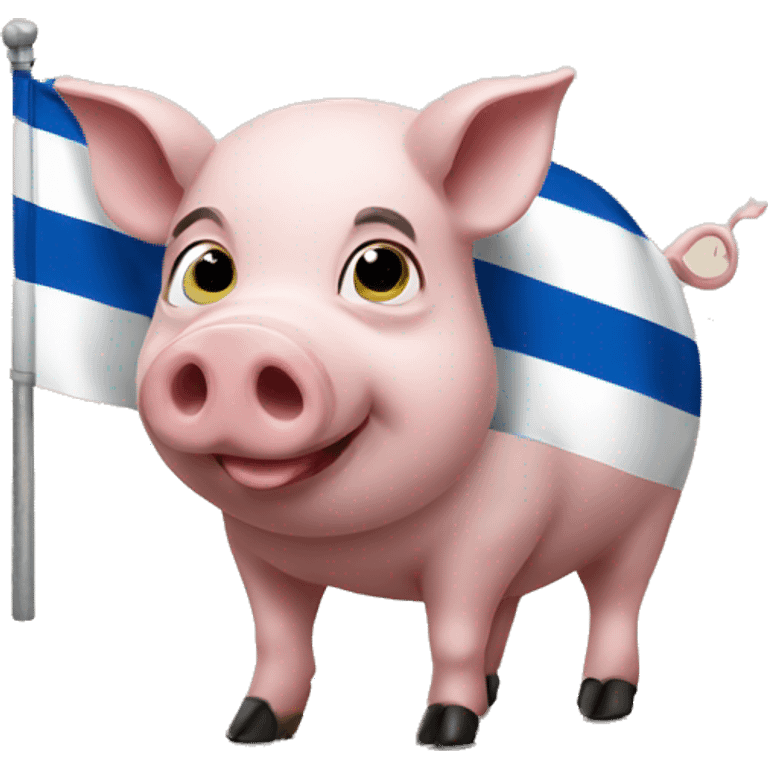 Pig with Israel flag emoji