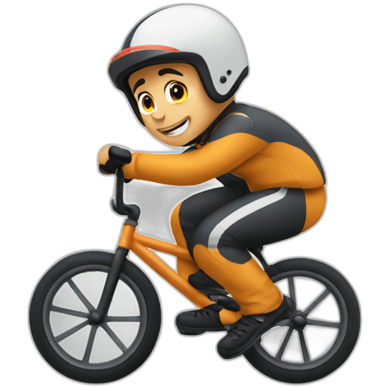 Pilote de bmx race emoji