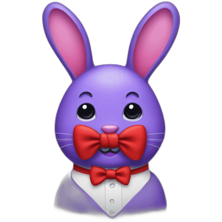 purple bunny with a red bowtie emoji