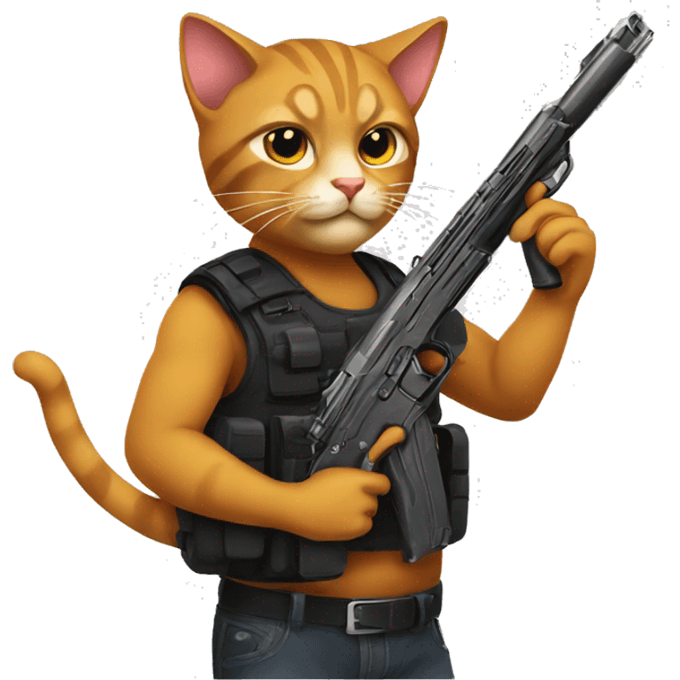 Cats with guns emoji