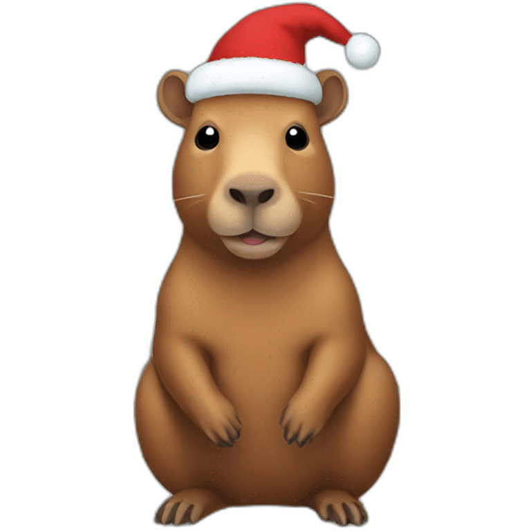 Christmas capibara emoji