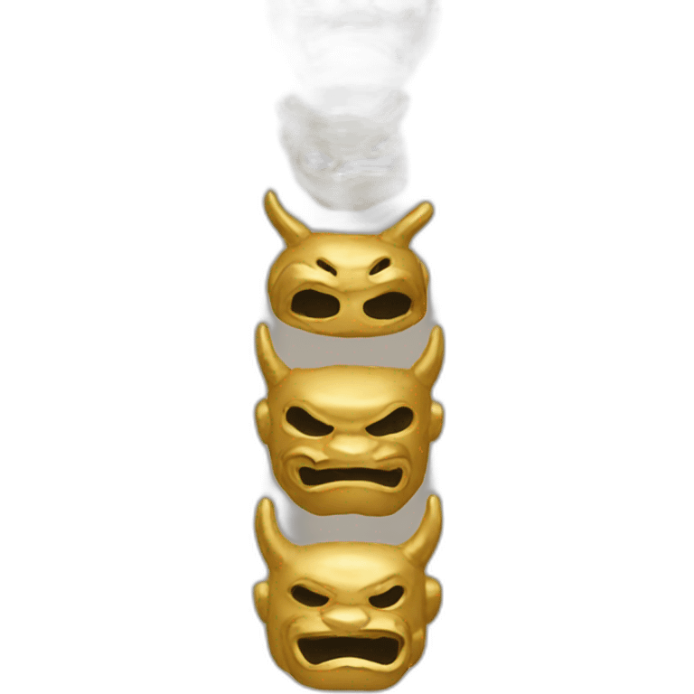 gold japanese oni mask emoji