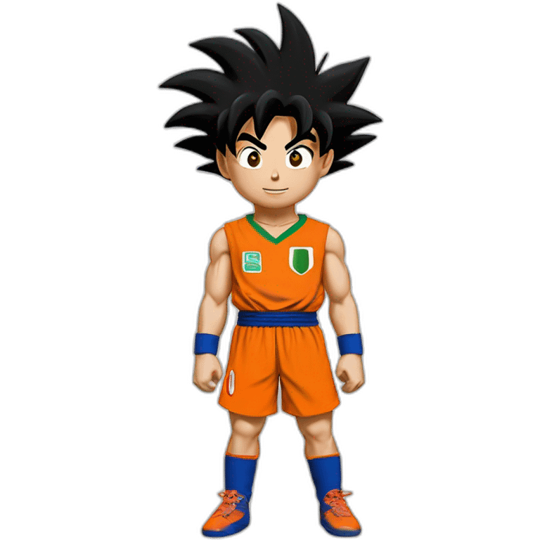 Son Goku portant le maillot de l'Algérie emoji