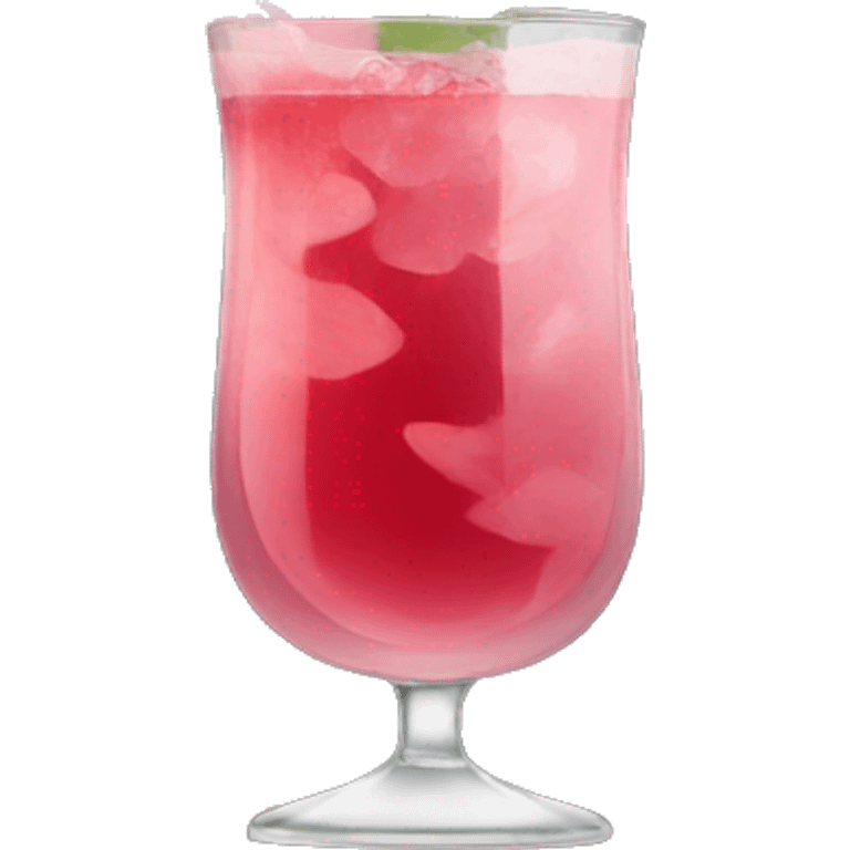 Cocktail with pink flowers emoji