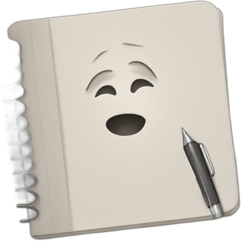 escribiendo en cuaderno emoji