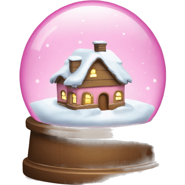 Snowglobe pink Christmas  emoji