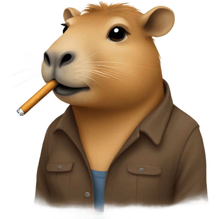 Capybara smoking emoji