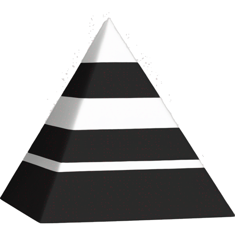 3 black stripes in a pyramide form emoji