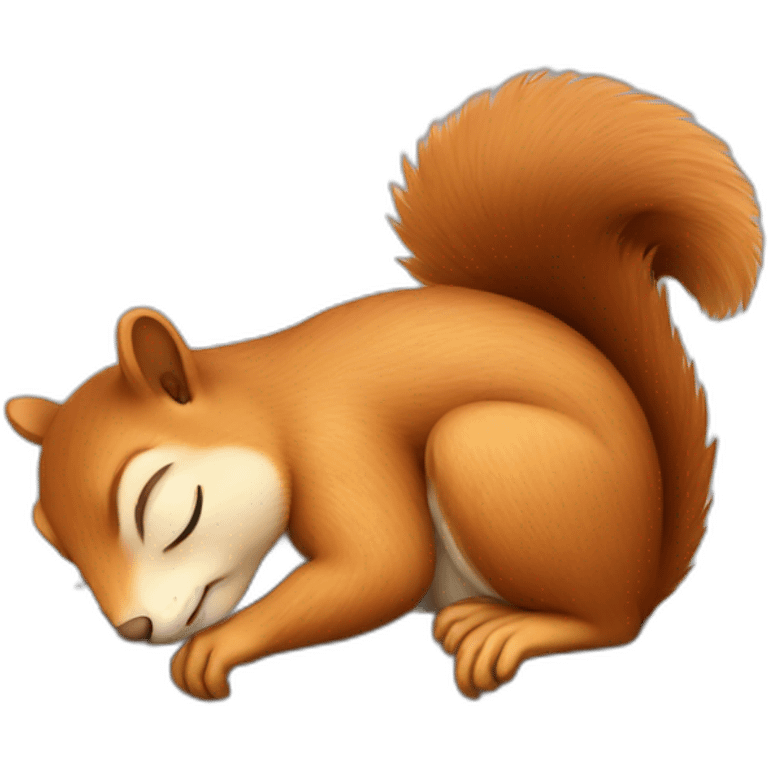 Squirrel sleeping emoji