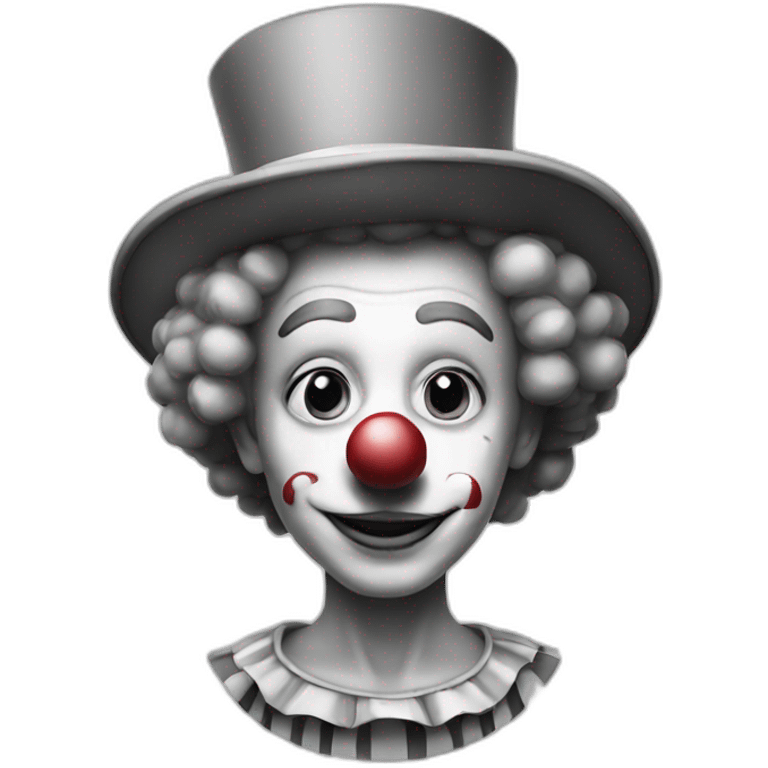 clown bw emoji