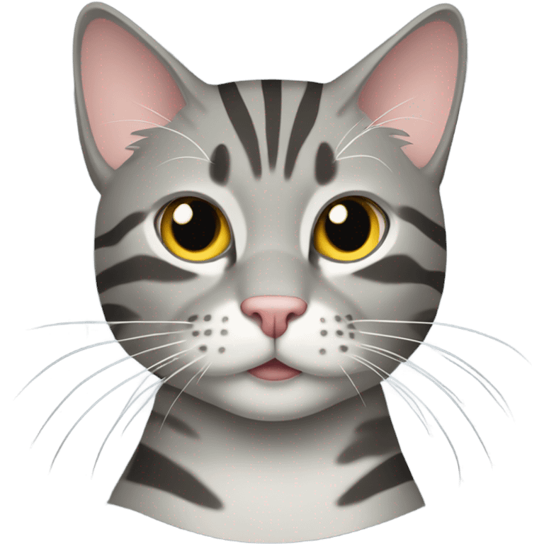 Grey tabby cat emoji