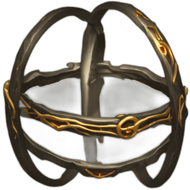 Sauron's The One Ring With Dark language scribbles emoji