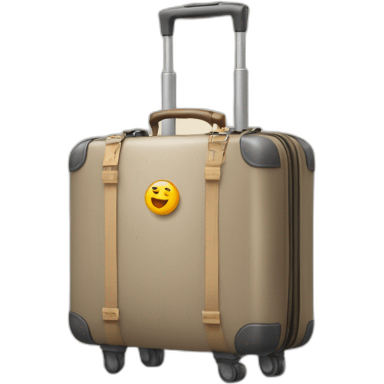 une flèche de validation sur une valise de voyage emoji