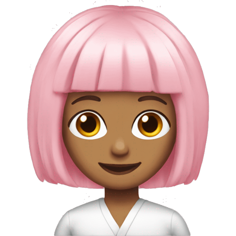 light pink hair Wig emoji