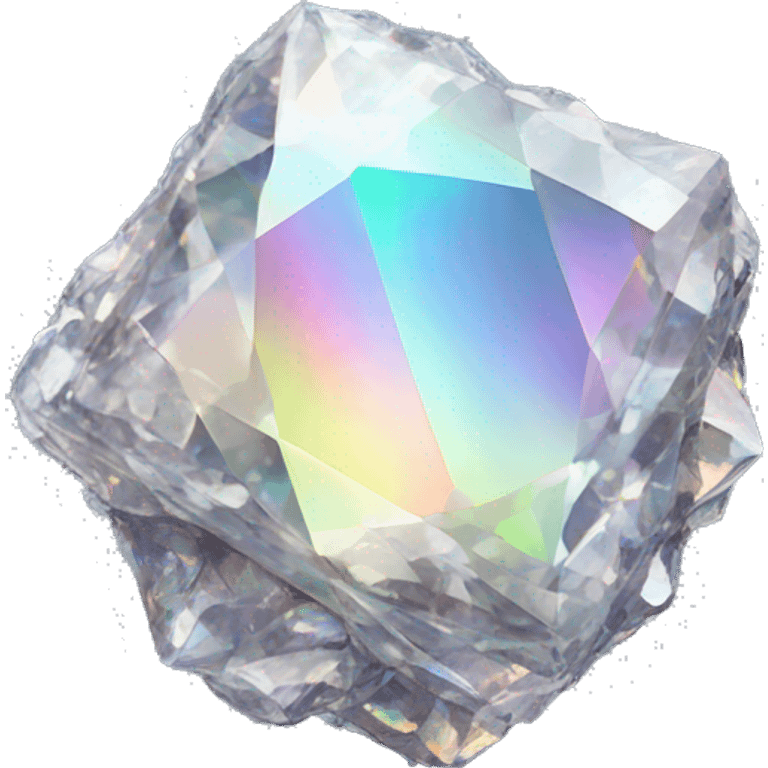 56-carat iridescent diamond crystal cluster emoji