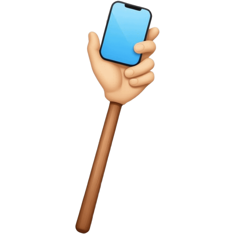 Hand holding Woodstick emoji