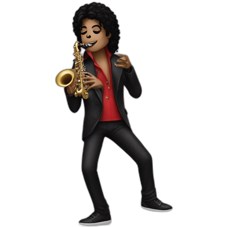 michael jackson thriller holding a saxophone emoji