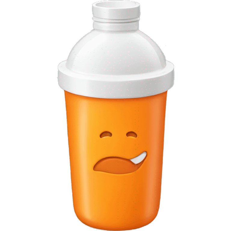 Orange protein shaker cup  emoji