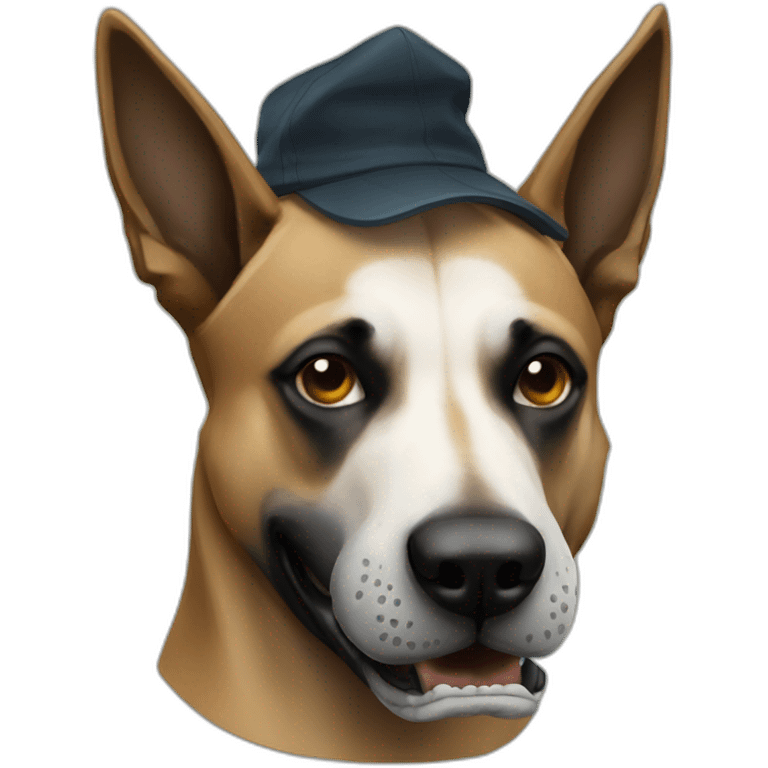 Malinois with skull mask emoji