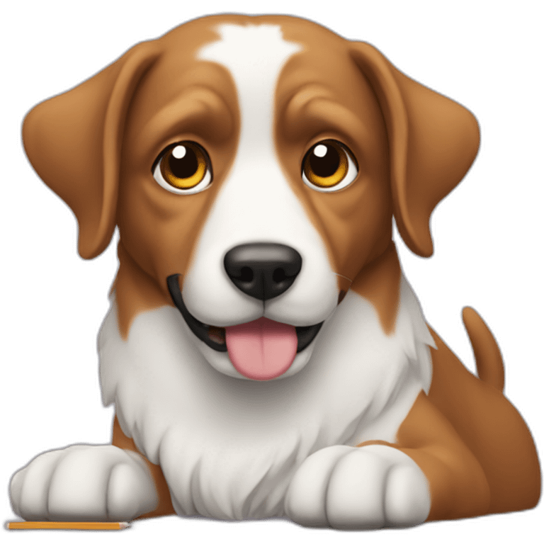 dog writing blog emoji