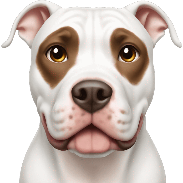 White and brown pitbull emoji