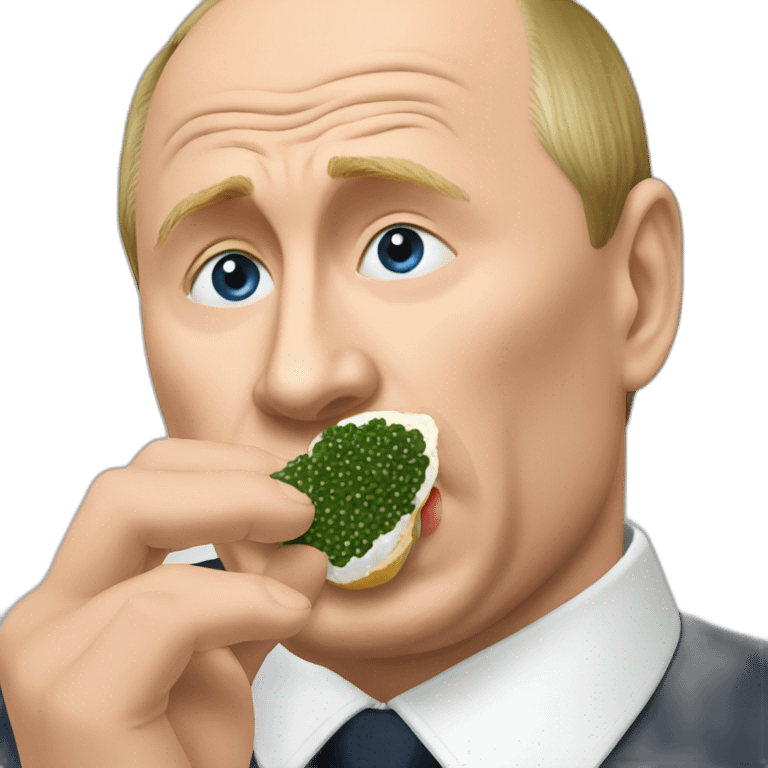 putin eating caviar emoji