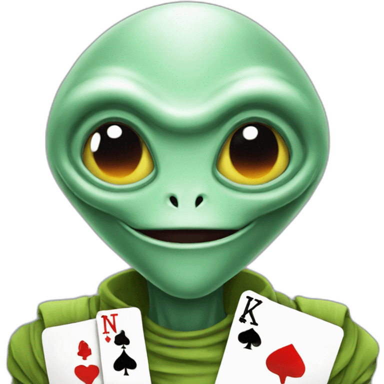 Poker alien emoji