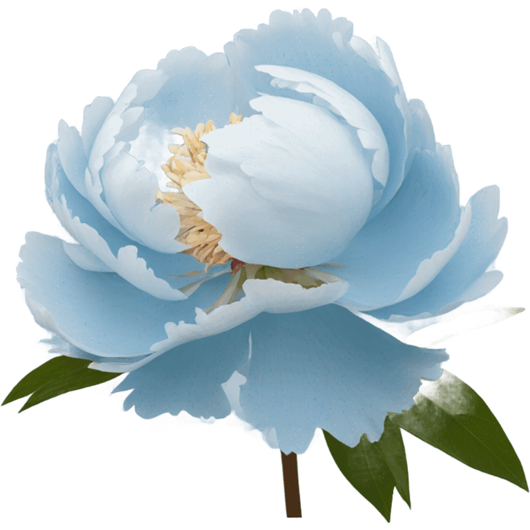 light blue peony emoji