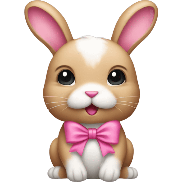 Bunny with a Pink bow  emoji