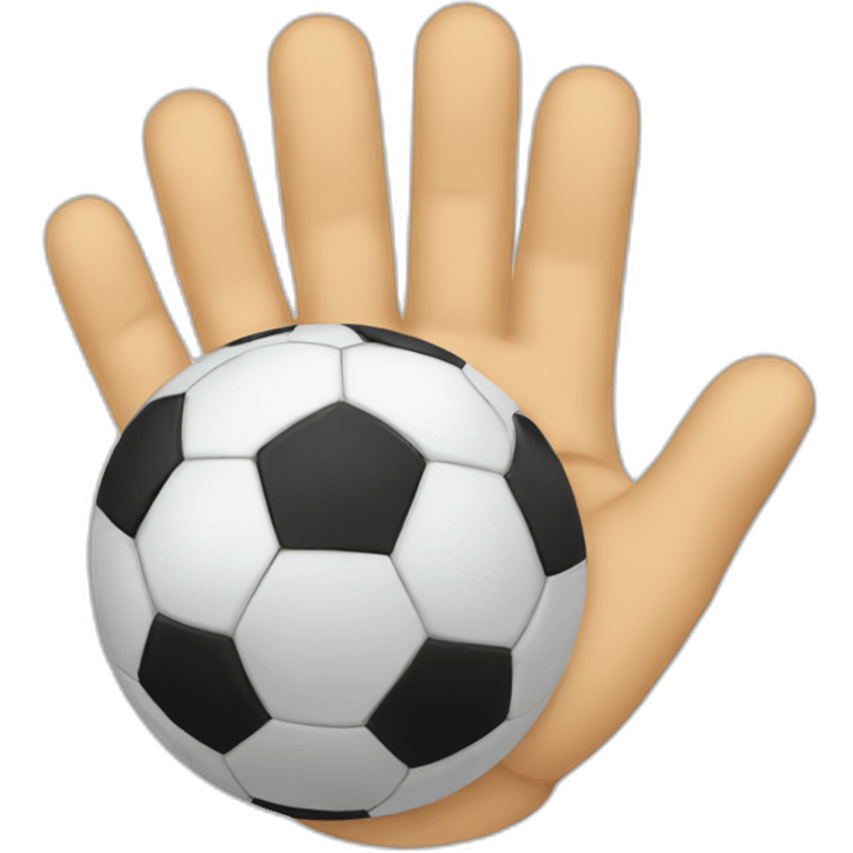 hand-soccer emoji