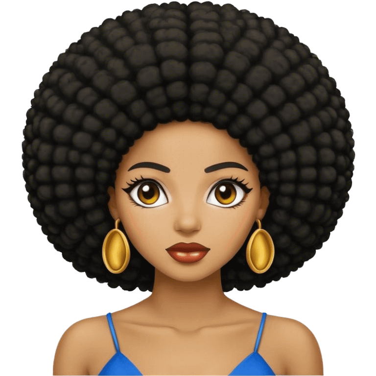 Beautiful israelite woman afro emoji