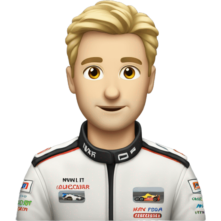 caucasian racecar driver emoji