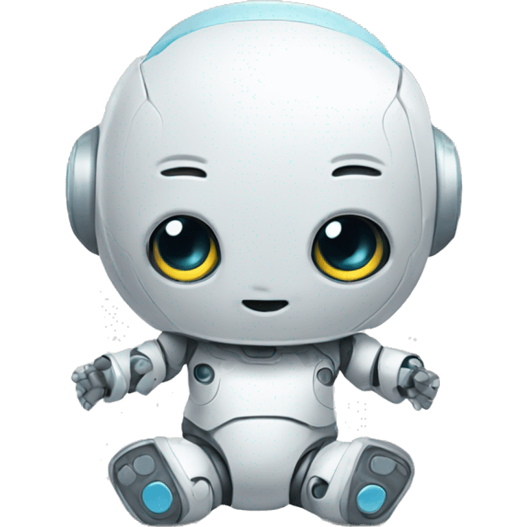 Baby robot in diapers emoji