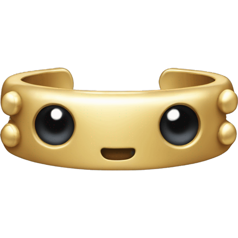 thin gold ring studded with eyes emoji