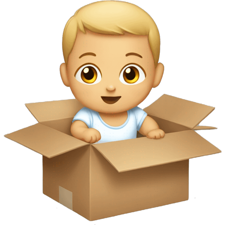 a baby doing the box  emoji