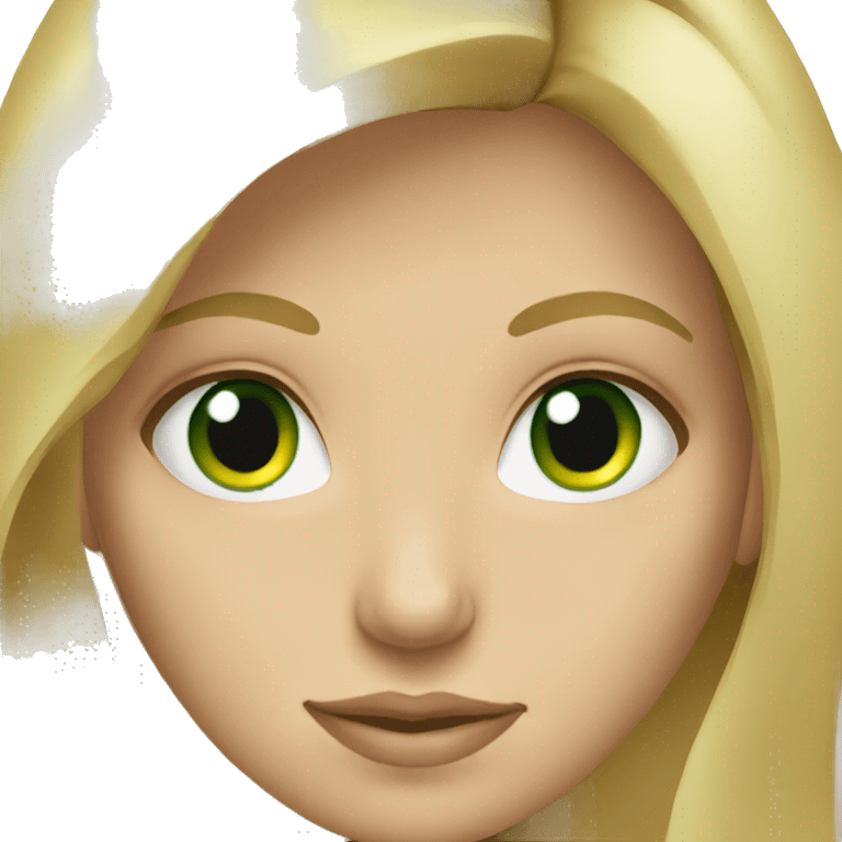 blonde girl with green eyes emoji