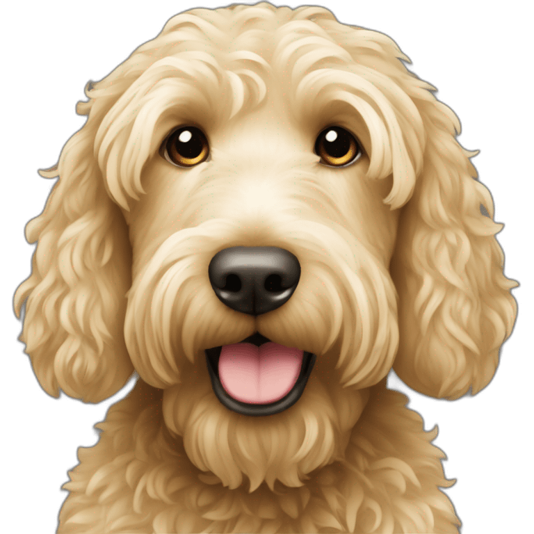 Femme blonde tiens Labradoodle blond emoji