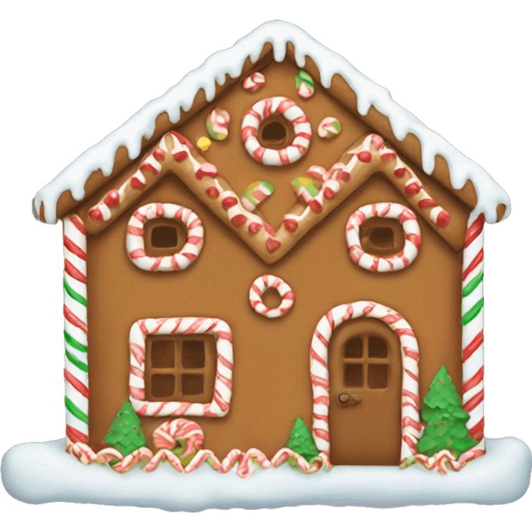 A gingerbread house emoji