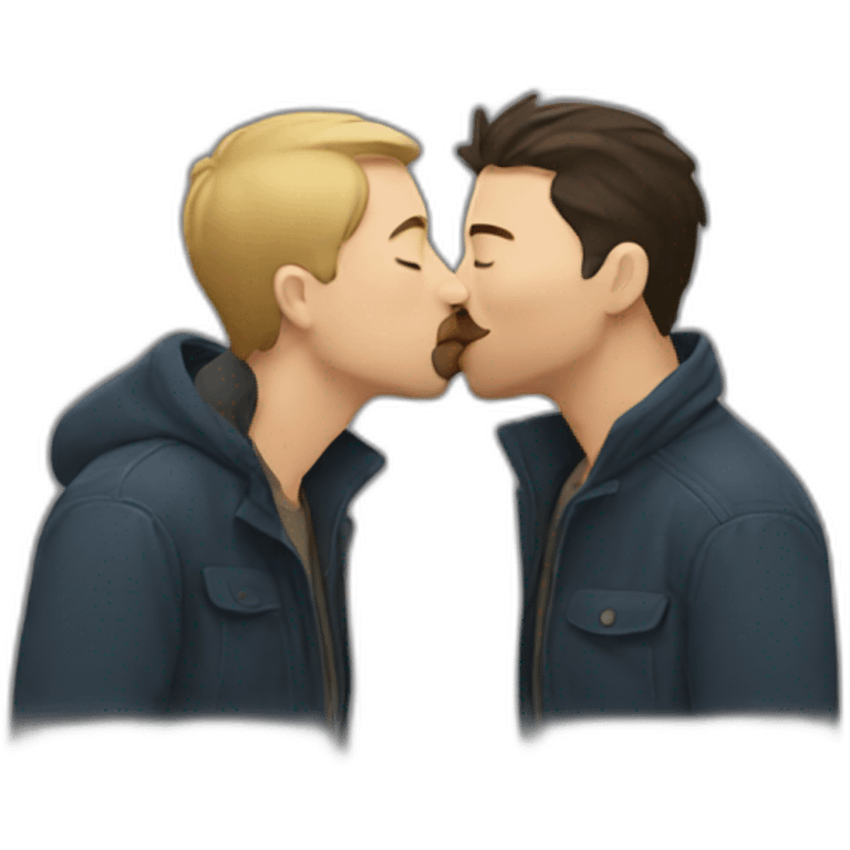 men kissing emoji