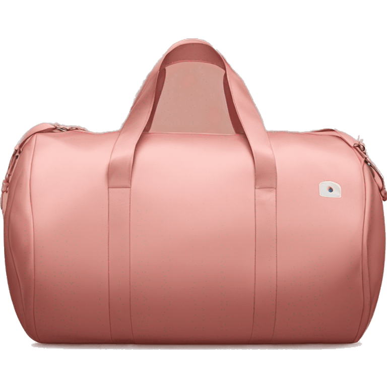 Rosé colored duffel bag emoji