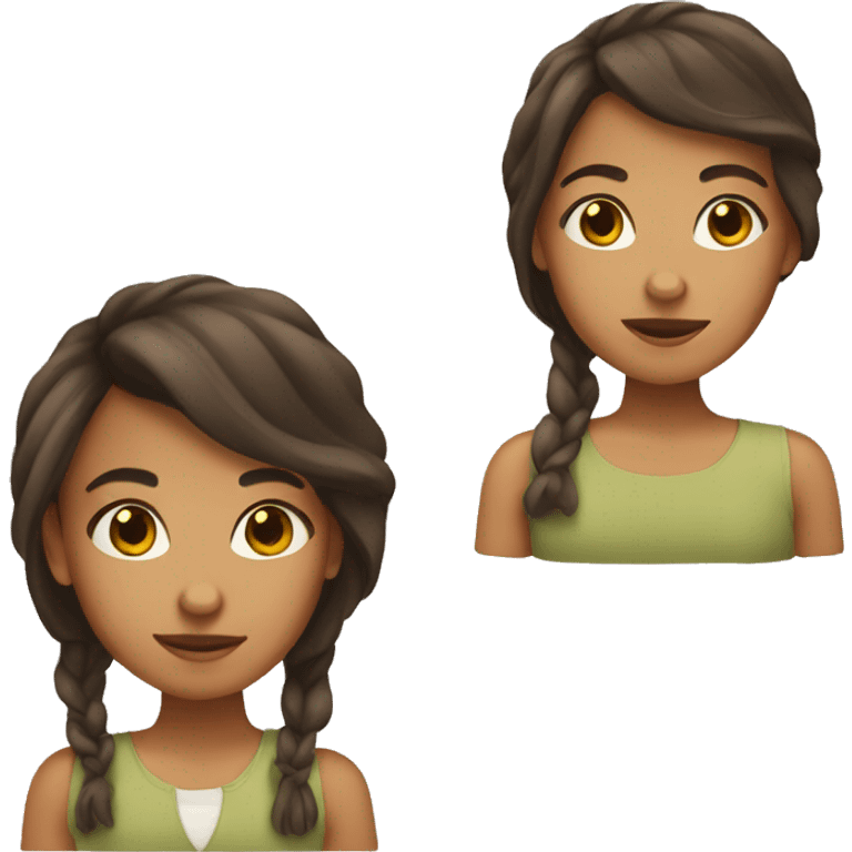 girl with brown hair ad olive skin emoji