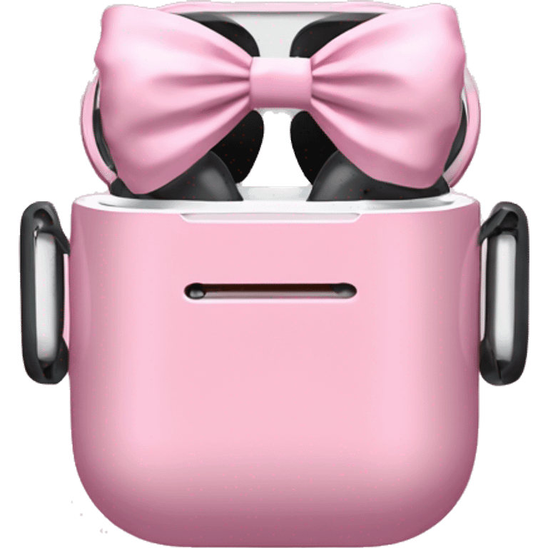 pink airpod max headphones with bows  emoji