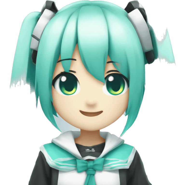 Anime Chibi Miku Hatsune Smile emoji