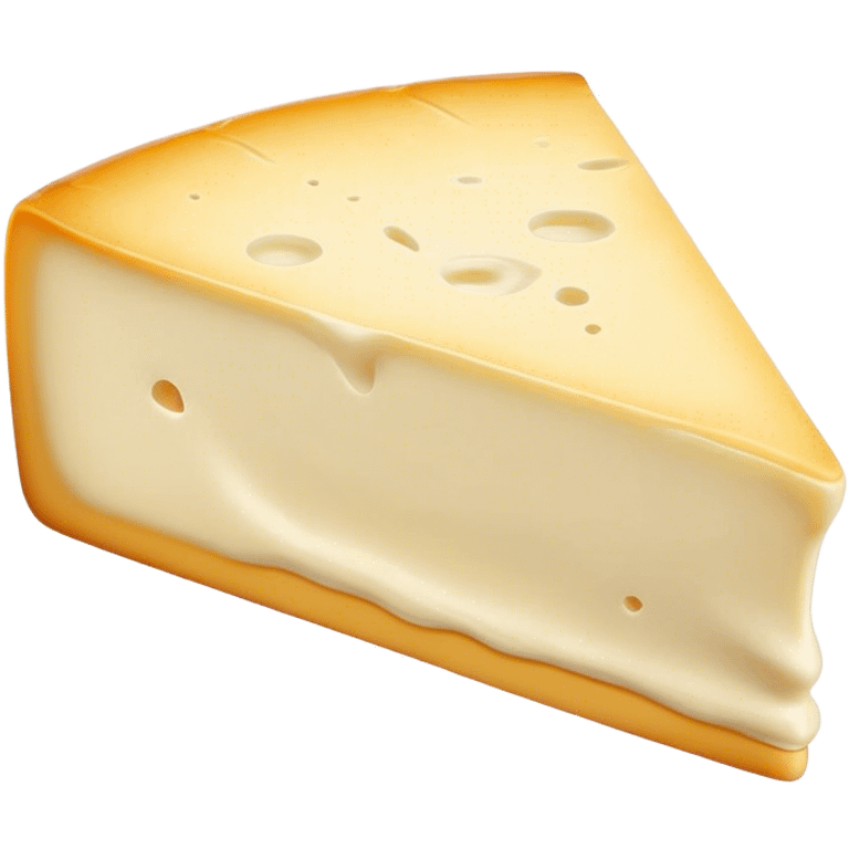 Cinematic Realistic Brie Cheese Emoji, featuring a creamy, soft-ripened cheese with a delicate rind rendered with lifelike detail and inviting, natural lighting. emoji