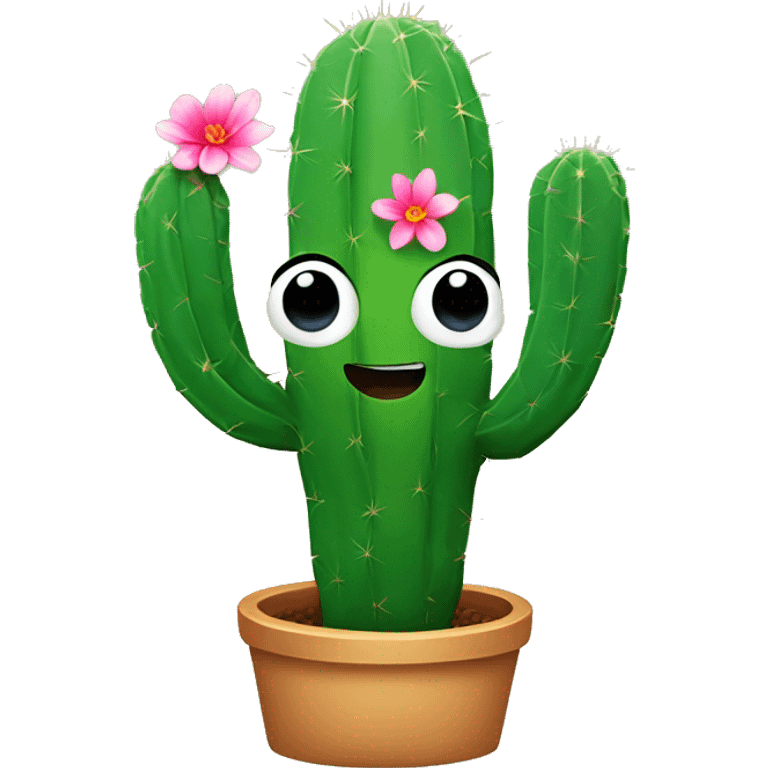 cactus with flower emoji